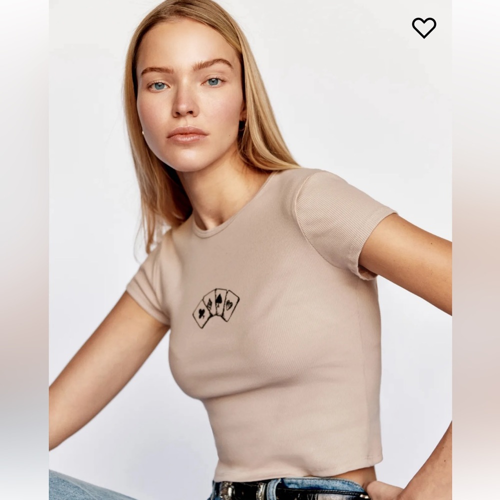 Reformation Muse baby tee cowgirl